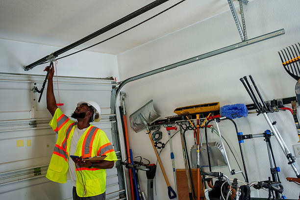 Professional Garage Door Maintenance technician working in Morada, CA